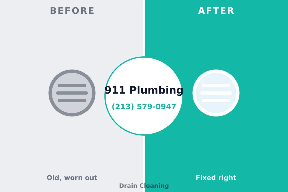 Before and after: plumbing repair Fife, WA